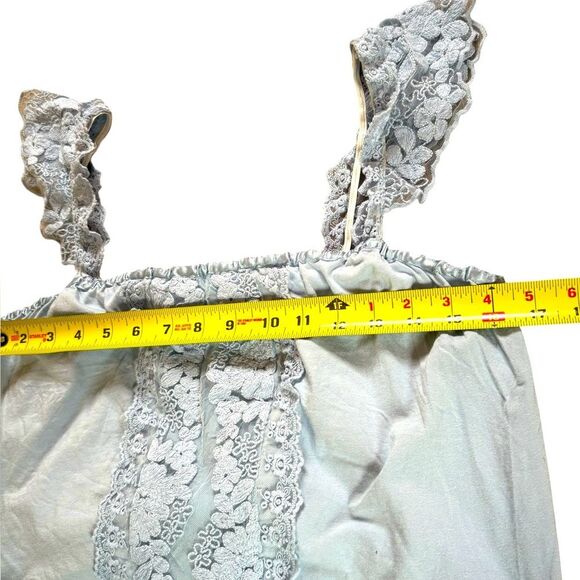 Anthropologie Tiny Daphne Lace Tank Blue Flutter Strap Womens Size Medium - Picture 12 of 12